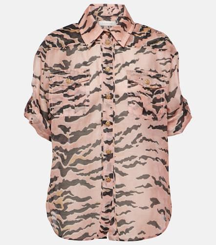 Chemise Matchmaker Safari en lin et soie - Zimmermann - Modalova