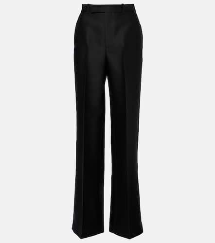 Pantalon droit en laine et soie - Gucci - Modalova