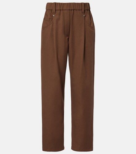 Pantalon droit Monili en coton mélangé - Brunello Cucinelli - Modalova