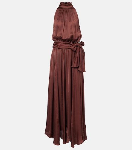 Robe longue Nina en satin - Poupette St Barth - Modalova