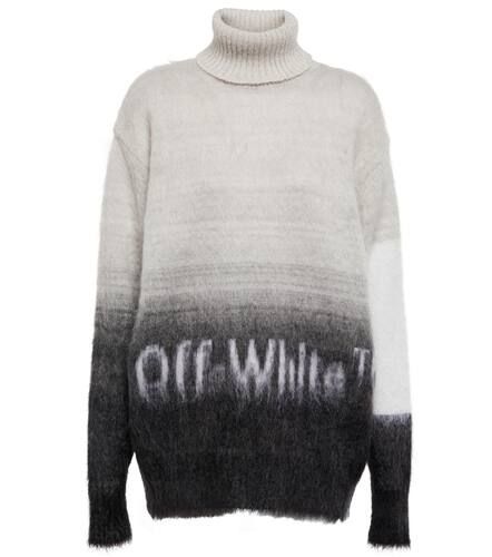 Pull imprimé en mohair mélangé - Off-White - Modalova