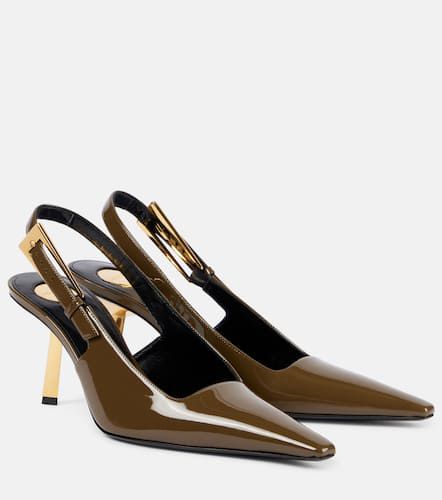 Escarpins slingback Lee 75 en cuir verni - Saint Laurent - Modalova