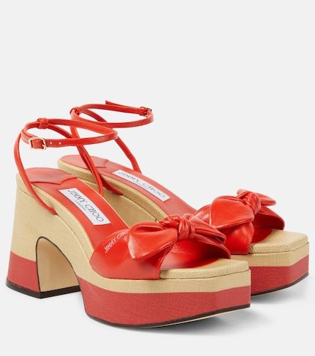 Sandales à plateau Ricia 95 en cuir - Jimmy Choo - Modalova