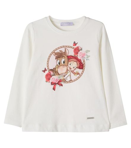T-shirt en coton mélangé imprimé - Monnalisa - Modalova