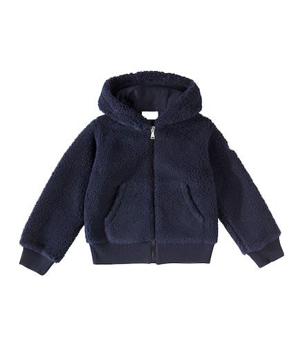 Sweat-shirt en shearling synthétique à logo - Moncler Enfant - Modalova