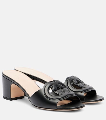 Gucci Mules Interlocking G en cuir - Gucci - Modalova