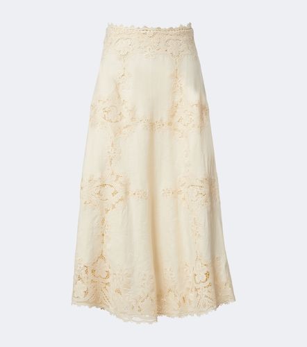 Ulla Johnson Jupe midi Fleur en lin - Ulla Johnson - Modalova