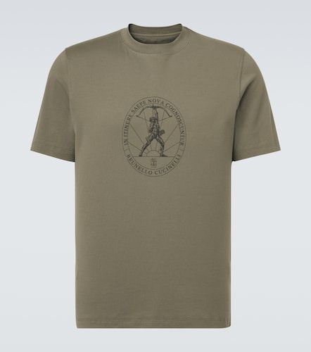 T-shirt en coton à imprimé - Brunello Cucinelli - Modalova
