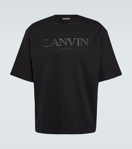 T-shirt brodé en coton à logo - Lanvin - Modalova