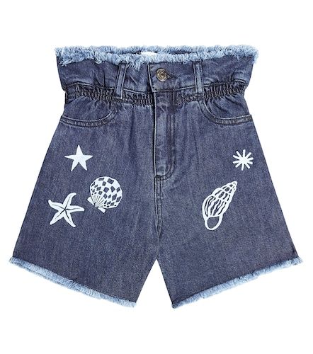 Short Lagoon en denim à broderies - The New Society - Modalova