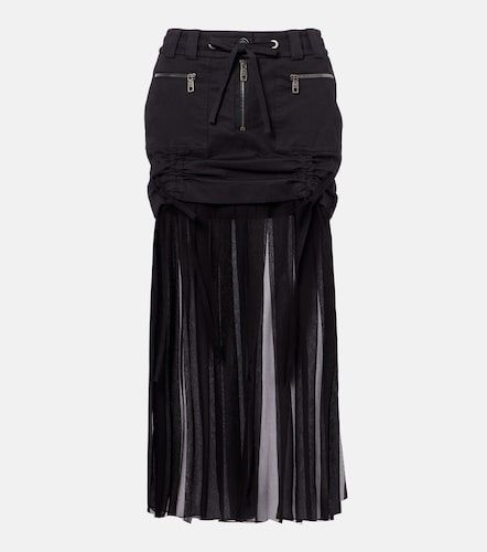 Jupe midi en soie et coton - Dolce&Gabbana - Modalova
