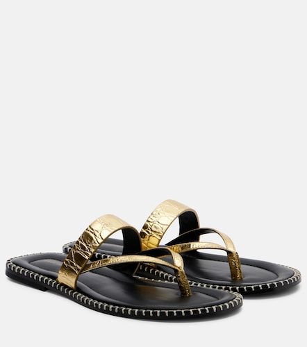 Mules en cuir embossé - Dries Van Noten - Modalova