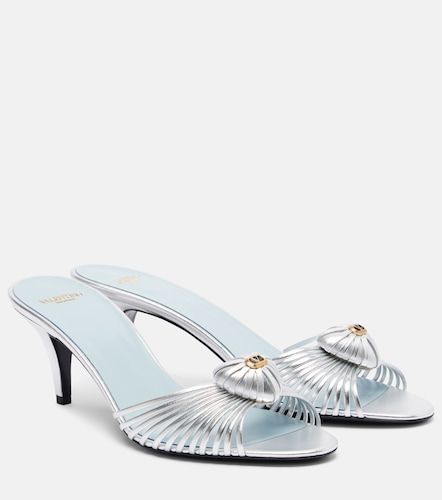 Mules Cœur Royal en cuir métallisé - Valentino Garavani - Modalova