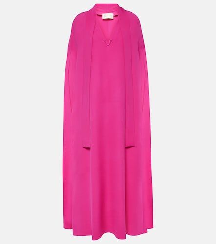 Robe longue VGold en soie à cape - Valentino - Modalova