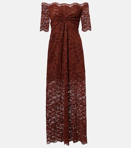 Rabanne Robe longue en dentelle - Rabanne - Modalova