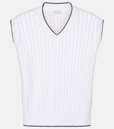 Pull sans manches en coton - Brunello Cucinelli - Modalova