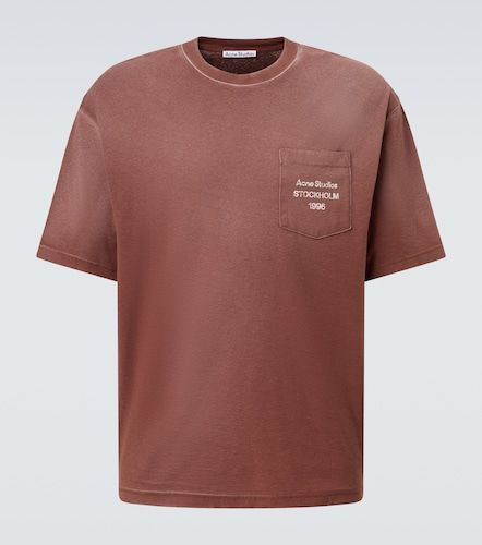 T-shirt en coton mélangé à logo - Acne Studios - Modalova
