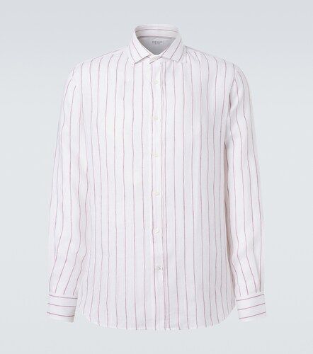 Chemise rayée en lin à rayures - Brunello Cucinelli - Modalova