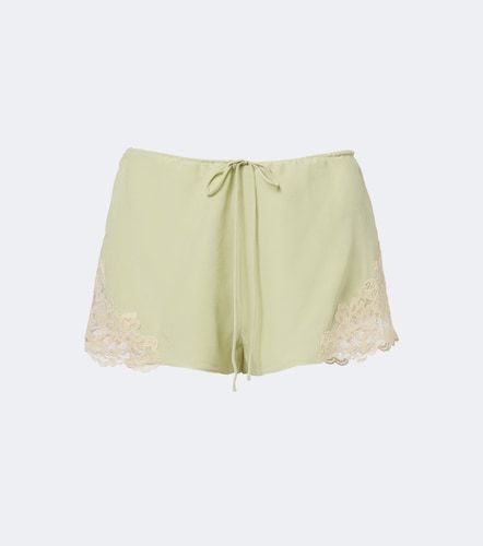 Short Elia en crêpe de chine à dentelle - De La Vali - Modalova