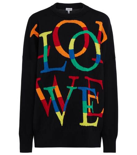 Pull Love en laine et coton à logo - Loewe - Modalova