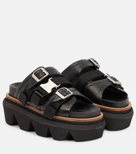 Sandales à plateforme en cuir - Sacai - Modalova