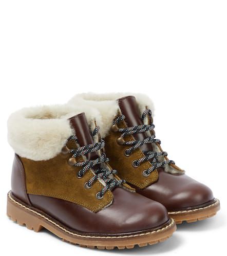 Bottes Henri en cuir et shearling - Bonpoint - Modalova