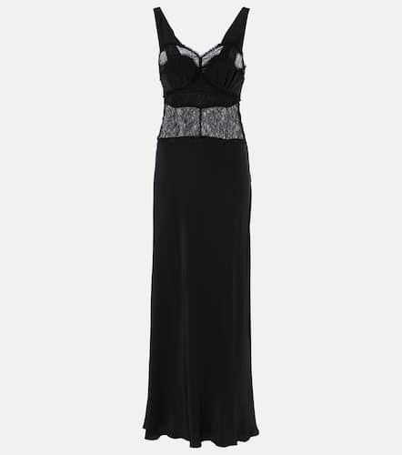 Robe longue en soie et dentelle - Victoria Beckham - Modalova