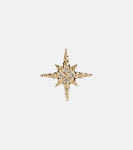 Boucle d’oreille unique Starbust en or jaune 14 ct et diamants - Sydney Evan - Modalova