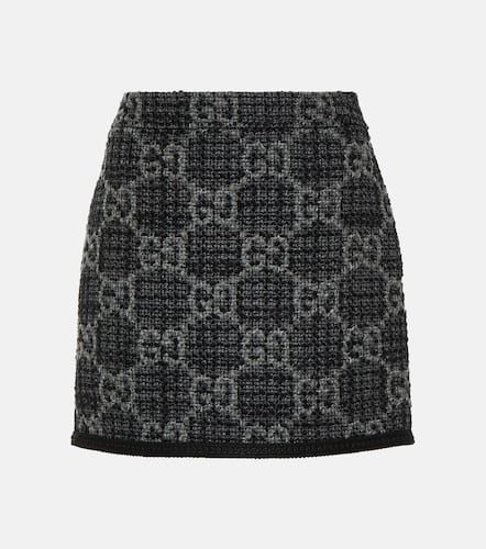 Mini-jupe GG en tweed de laine et coton - Gucci - Modalova