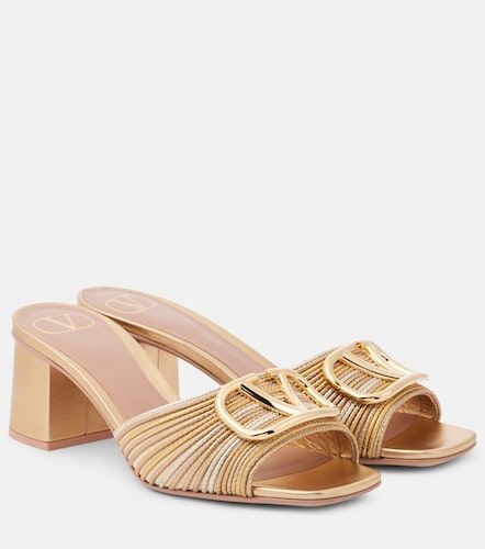 Mules VLogo Signature 60 métallisées - Valentino Garavani - Modalova