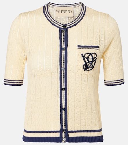 Valentino Cardigan en lin mélangé - Valentino - Modalova