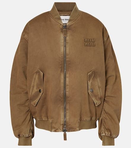Miu Miu Veste bomber en coton - Miu Miu - Modalova