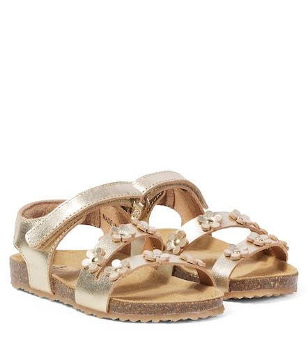 PèPè Sandales en cuir métallisé à fleurs - PePe - Modalova