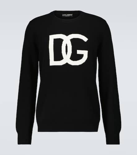 Sweat-shirt en laine à logo - Dolce&Gabbana - Modalova