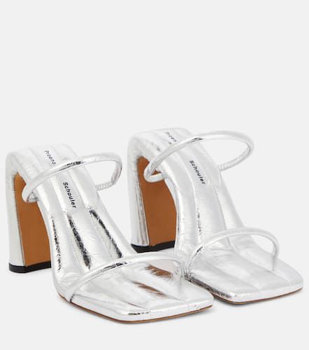 Sandales Square Slide en cuir métallisé - Proenza Schouler - Modalova