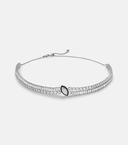 Choker en or blanc 18 ct, émail et diamants - Kamyen - Modalova