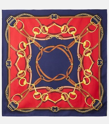 Foulard réversible en soie à imprimé - Gucci - Modalova