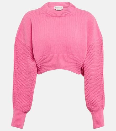 Pull raccourci oversize en laine - Alexander McQueen - Modalova