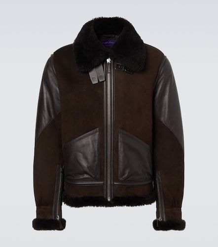 Veste en cuir et daim - Ralph Lauren Purple Label - Modalova