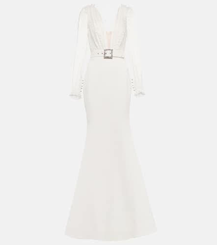 Robe de mariée longue Francine en crêpe - Rebecca Vallance - Modalova