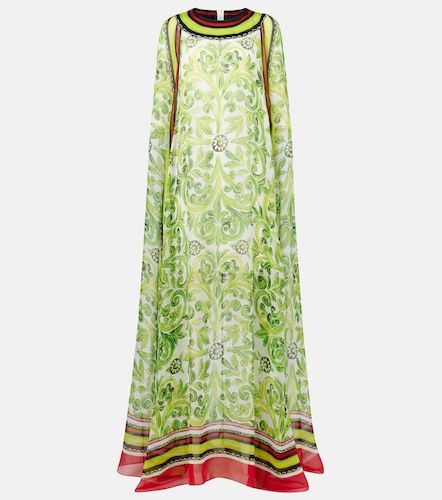 Robe longue en soie imprimée - Dolce&Gabbana - Modalova