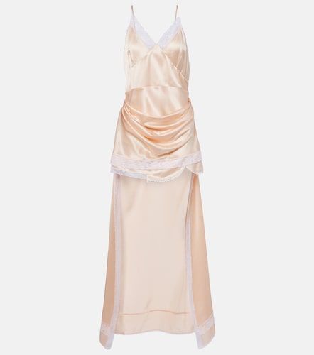 Robe en satin de soie borée de dentelle - Magda Butrym - Modalova
