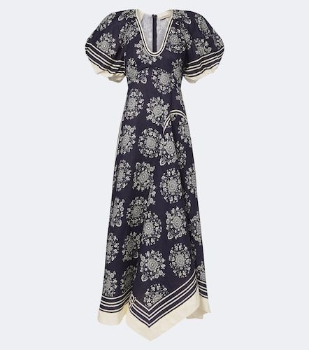 Alémais Robe midi Banderra en lin à fleurs - Alemais - Modalova