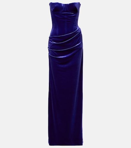 Alex Perry Robe bustier en velours - Alex Perry - Modalova