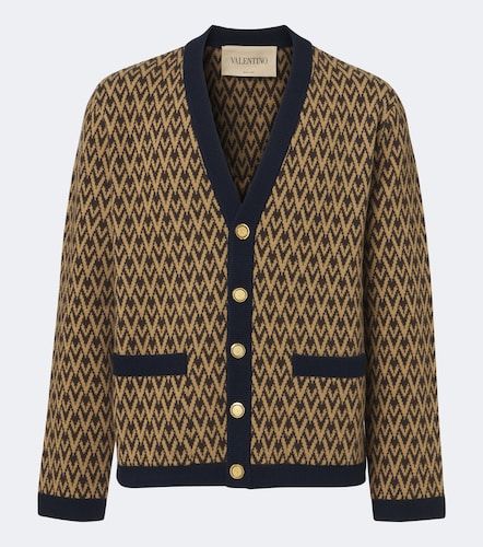 Cardigan Toute La V en laine vierge - Valentino - Modalova