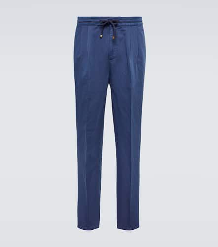 Pantalon en lin et coton - Brunello Cucinelli - Modalova