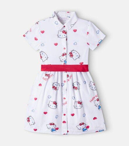 X Hello Kitty – Robe chemise en popeline de coton - Monnalisa - Modalova