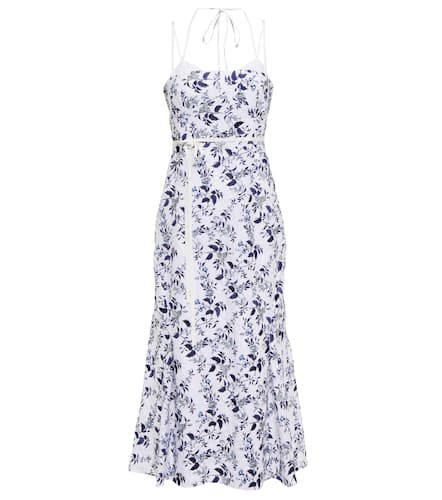 Erdem Robe midi Otto brodée en lin - Erdem - Modalova