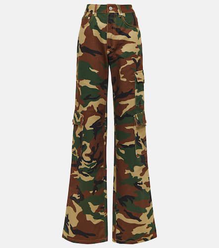 Pantalon cargo en coton à motif camouflage - Alessandra Rich - Modalova