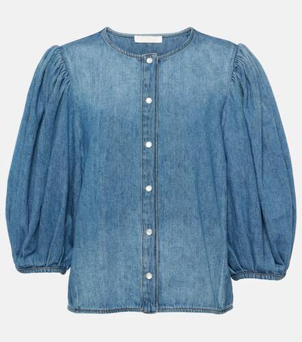 Chloé Blouse en denim de coton et lin - Chloe - Modalova